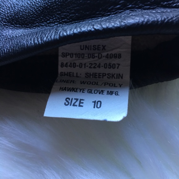 Hawkeye sheepskin leather gloves unisex size 10 - Picture 3 of 3